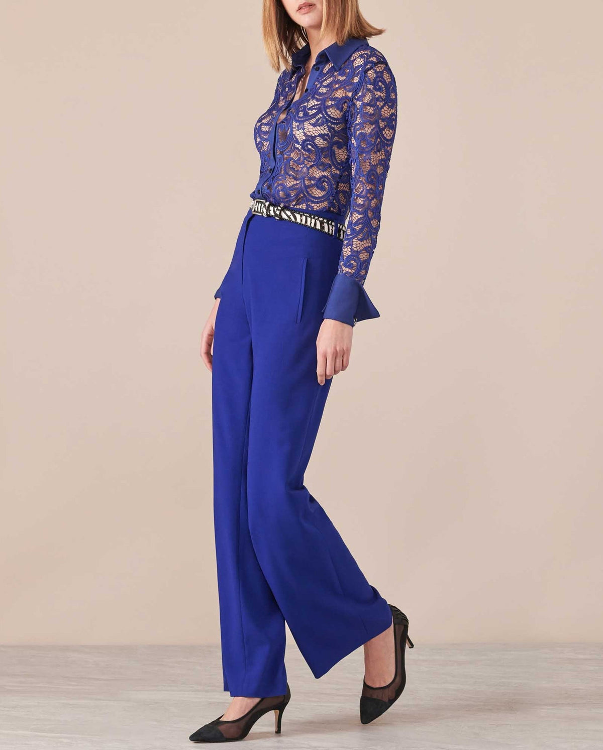 Chemise Lys en dentelle - Ultrablue