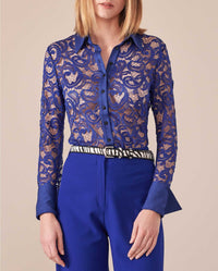 Chemise Lys en dentelle - Ultrablue