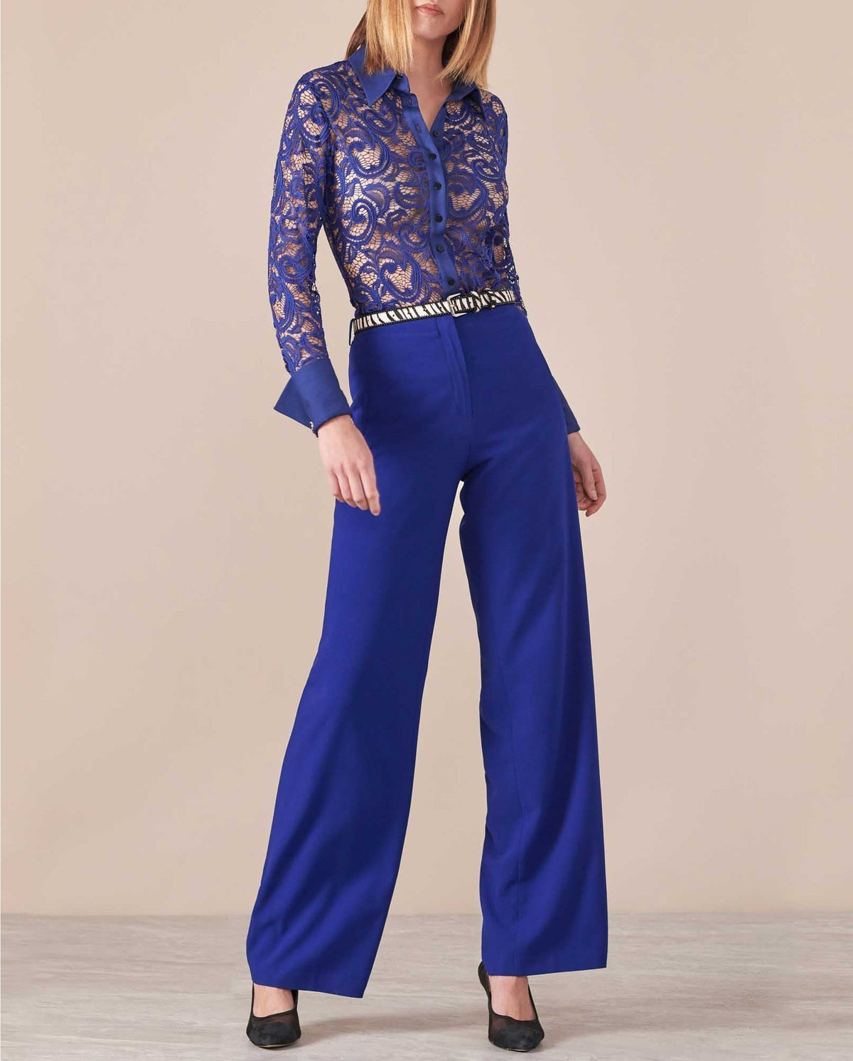 Chemise Lys en dentelle - Ultrablue
