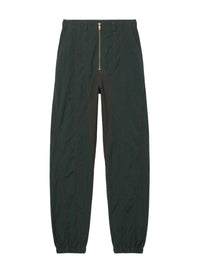 SLATE GREEN // green stitched parachute pants