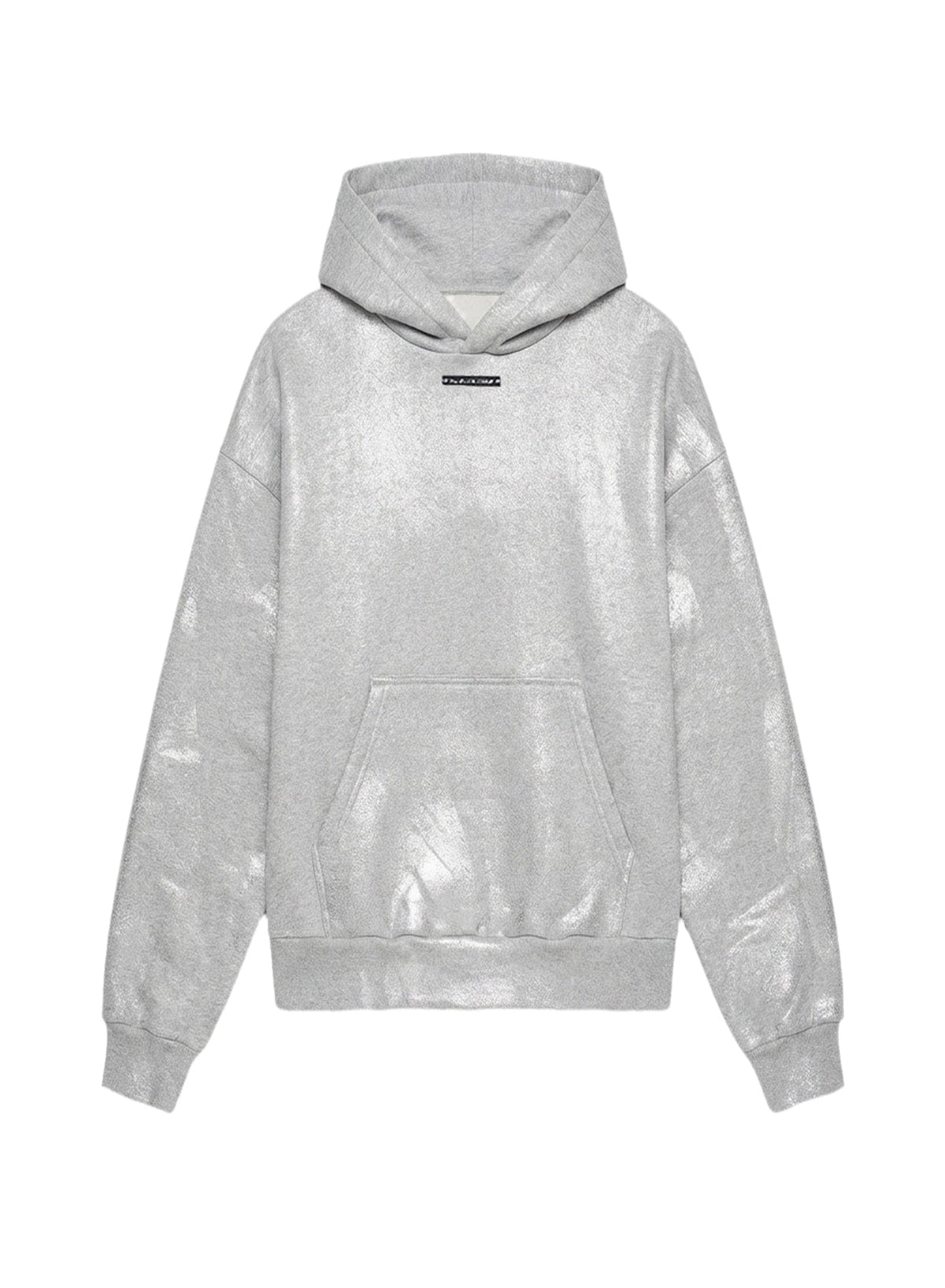 GREY MELANGE // grey logo hoodie