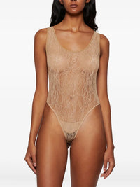 Lace Tank Bodysuit - Khaki