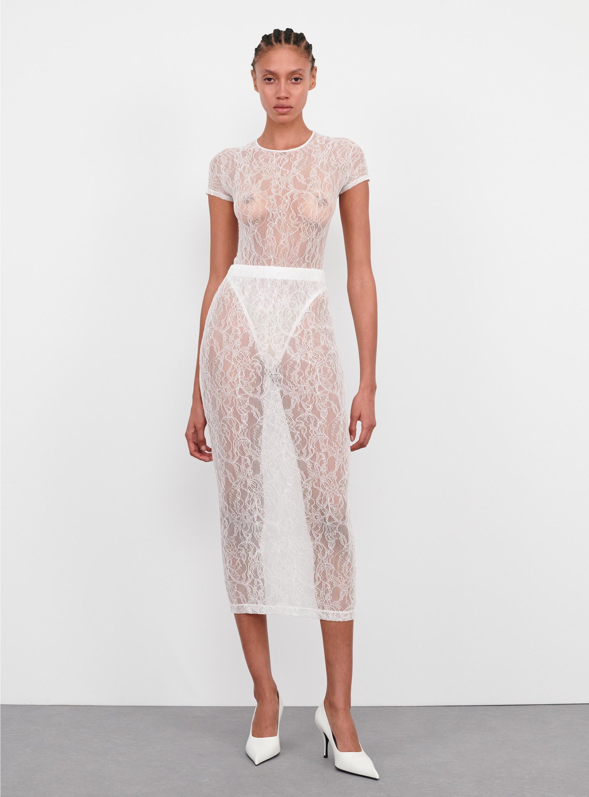Lace Skirt - White