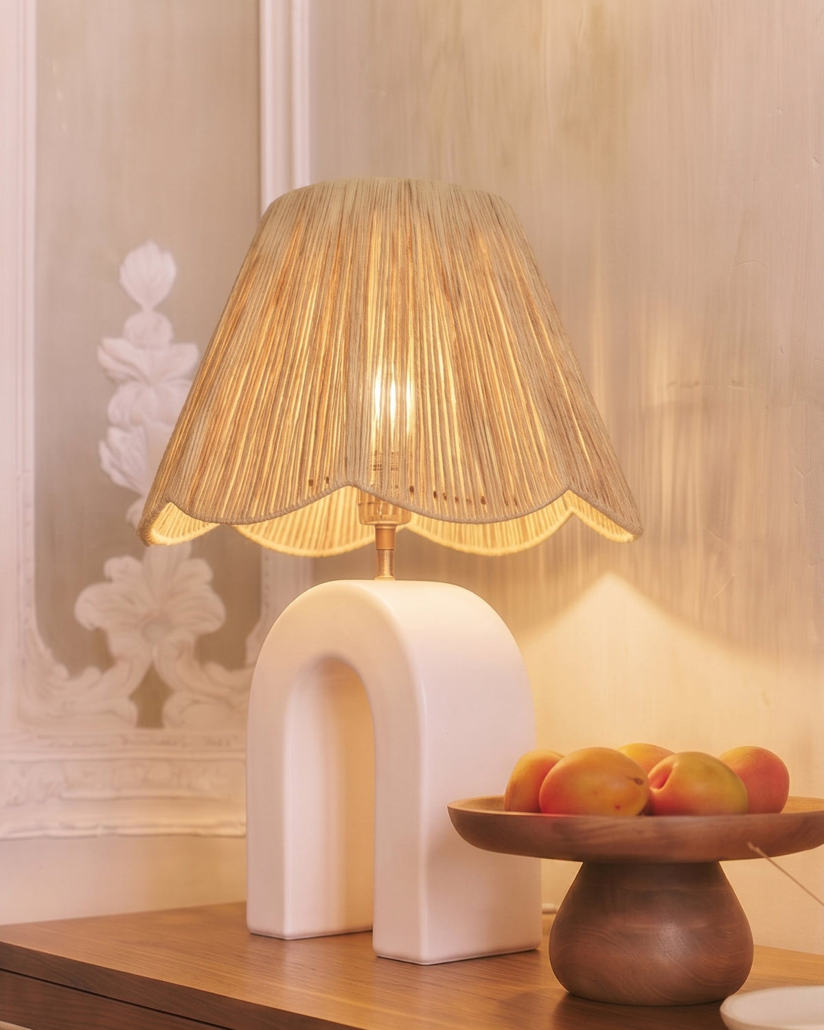 Osni ceramic table lamp - White