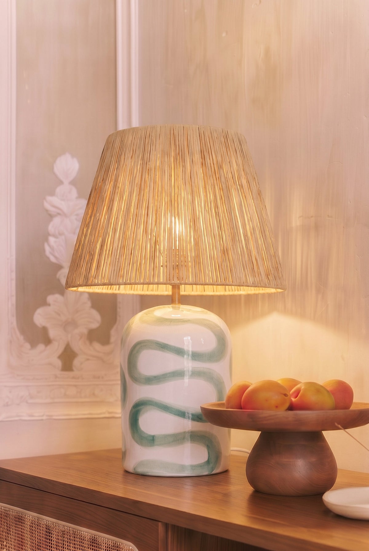 Lampe de table Savannah en céramique - Blanc