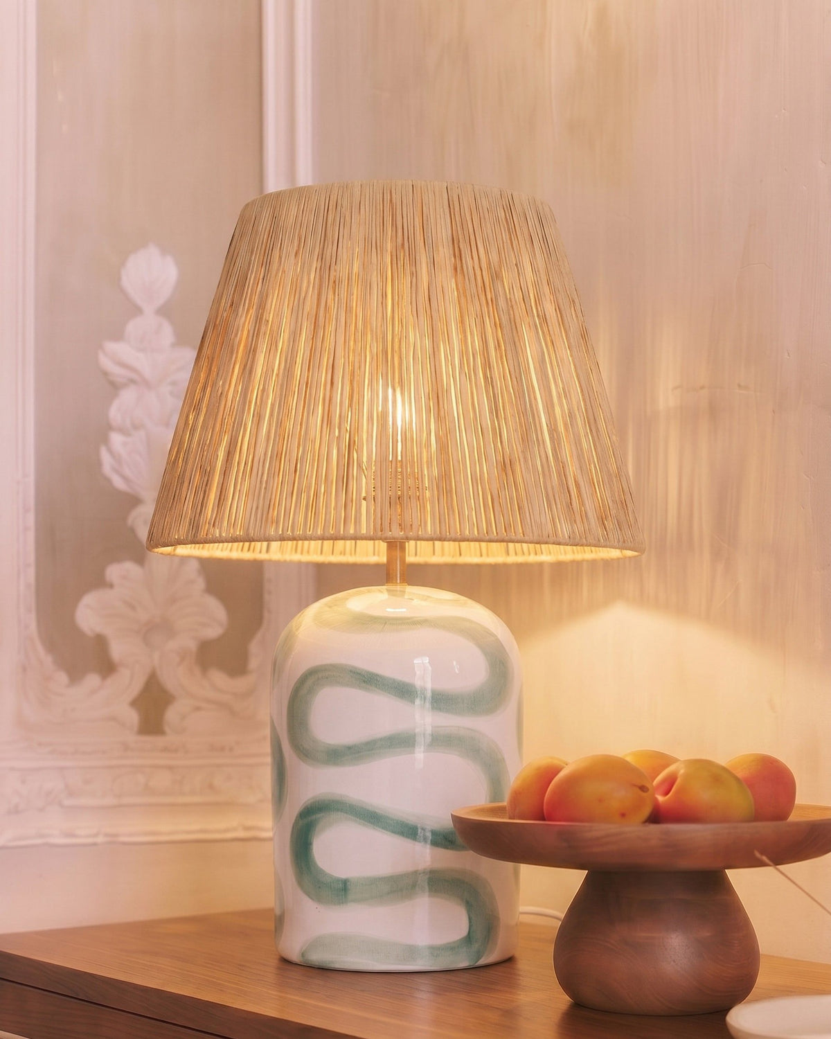 Lampe de table Savannah en céramique - Blanc