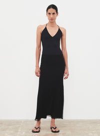Layered Column Skirt - Black