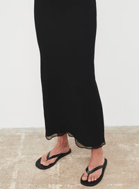 Layered Column Skirt - Black