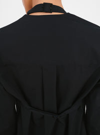 Layered Halter Shirt - Black