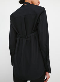 Layered Halter Shirt - Black