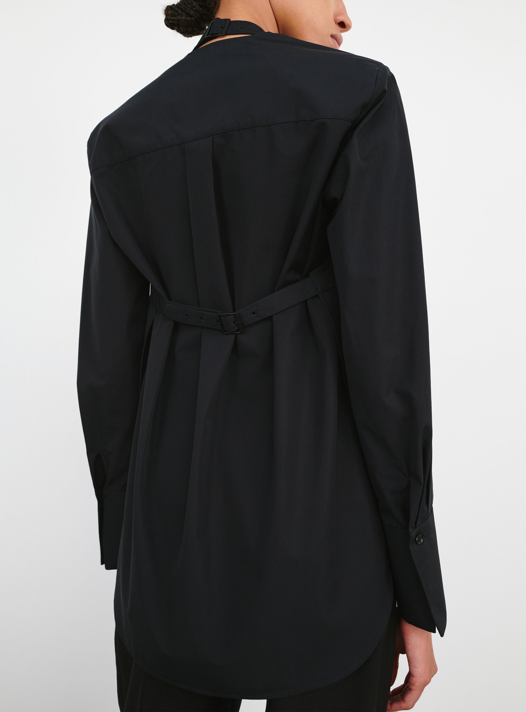 Layered Halter Shirt - Black
