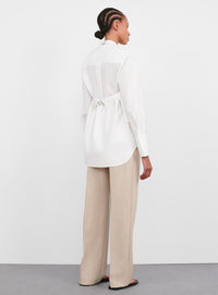 Layered Halter Shirt - White