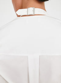 Layered Halter Shirt - White