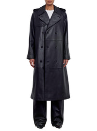 Trench coat en cuir - Black