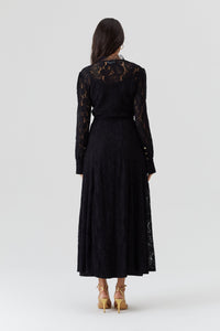 Leila button dress - Black