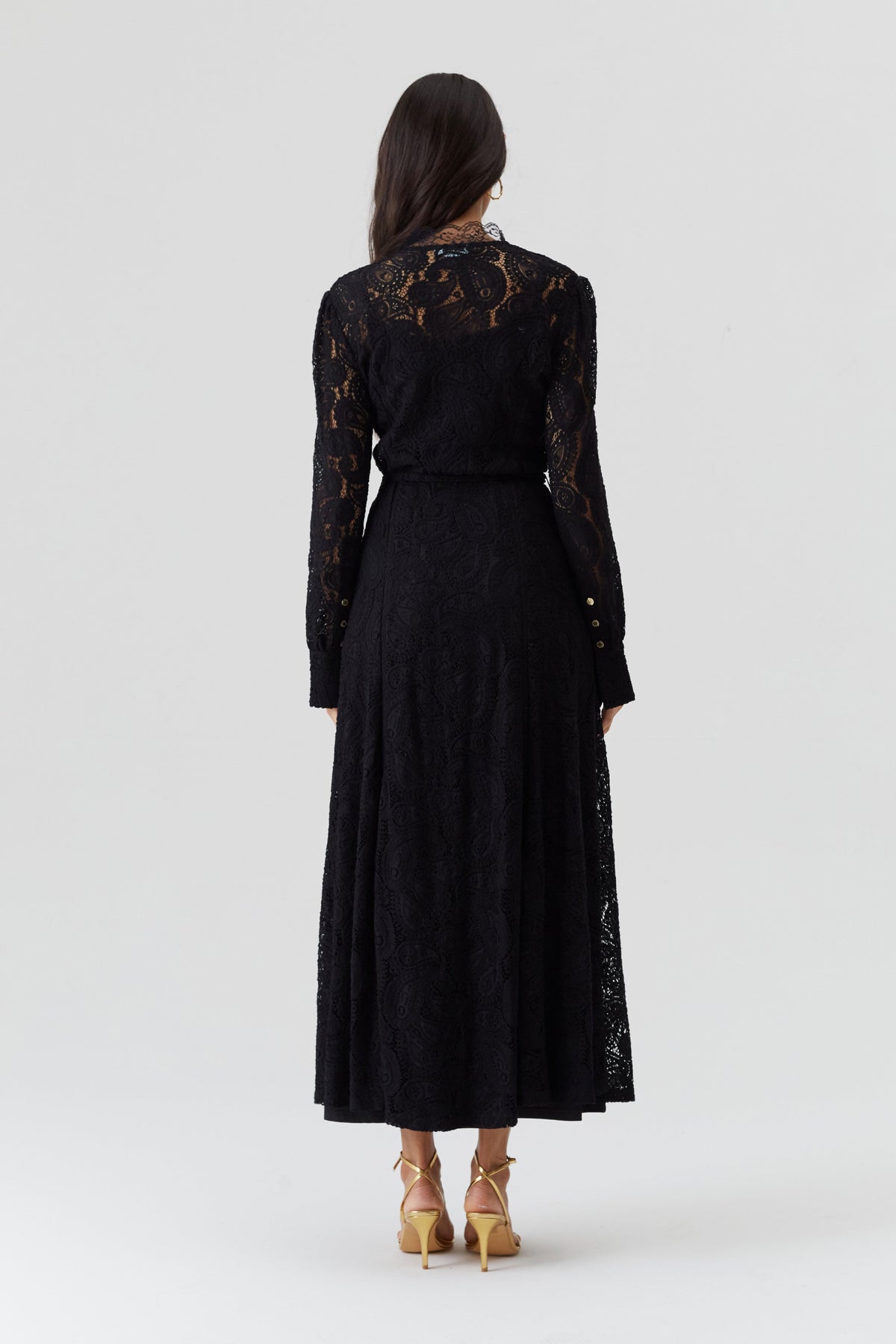 Leila button dress - Black