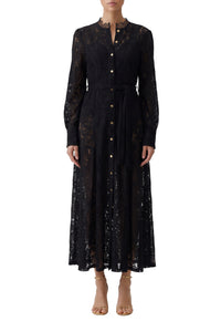 Leila button dress - Black