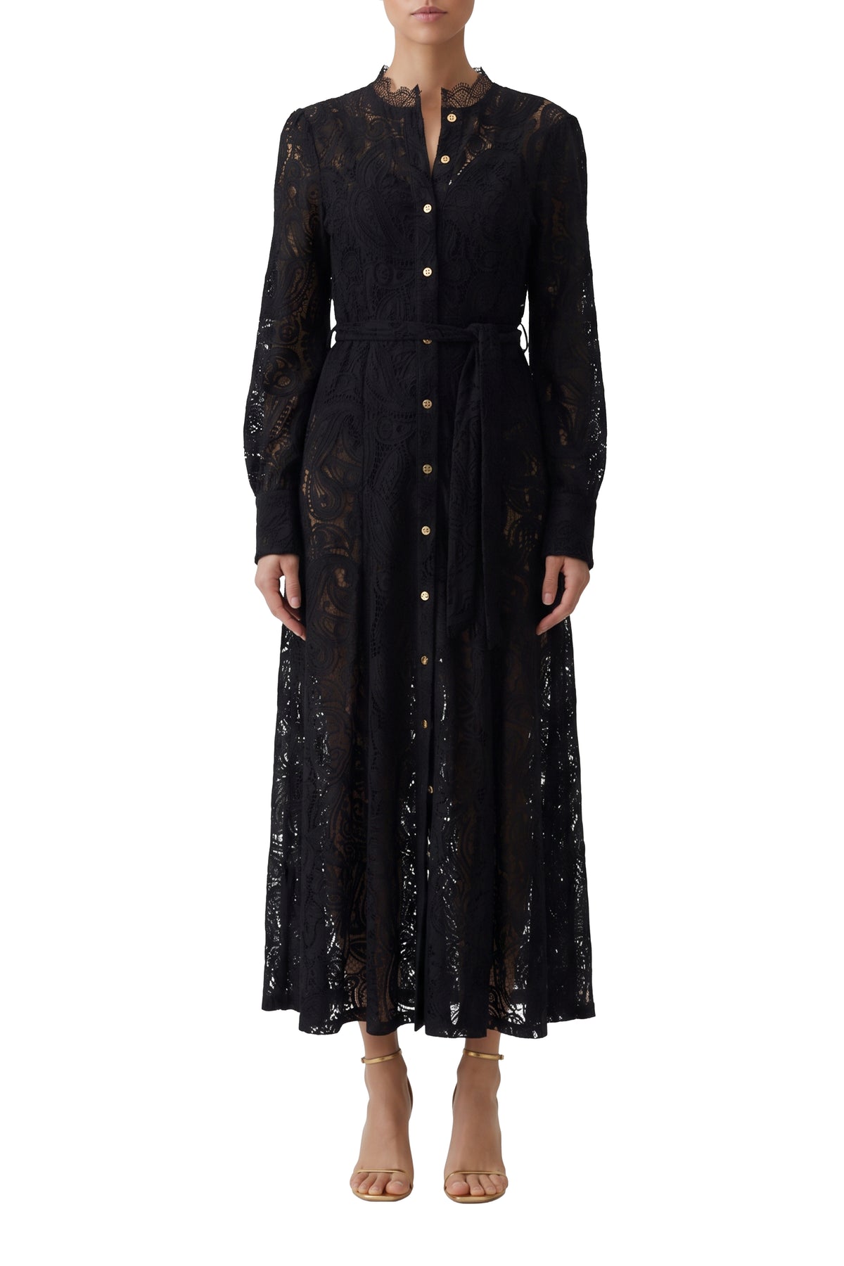 Leila button dress - Black