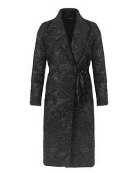 Leipoa wrap-around coat - Black