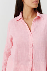Chemise Leona à boutons - Rose