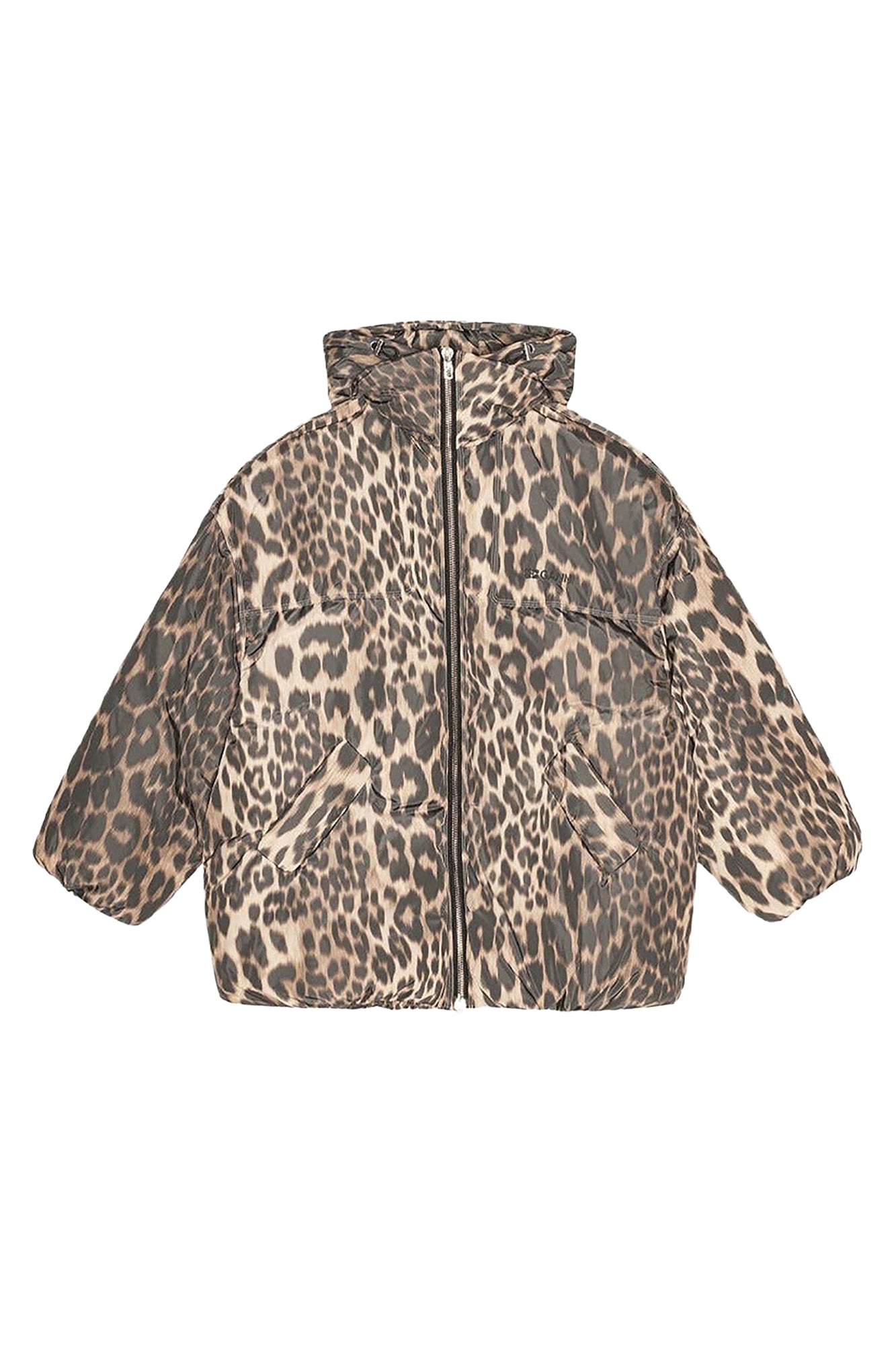 Leo Puffers mid-length down jacket - Almond Milk