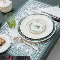 Set de 4 Assiettes plates extra Les Dépareillées Crown - Vert