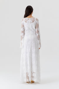Robe Lettie en dentelle - White
