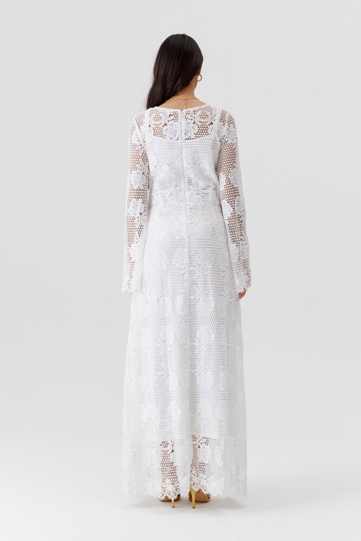 Robe Lettie en dentelle - White