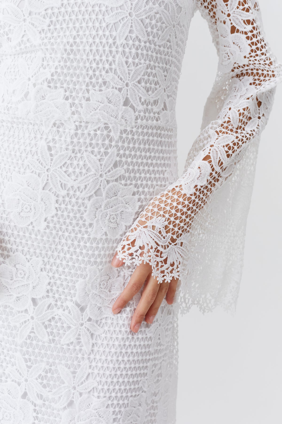 Robe Lettie en dentelle - White