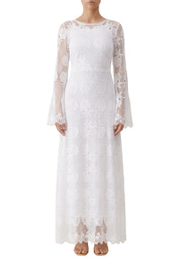 Robe Lettie en dentelle - White