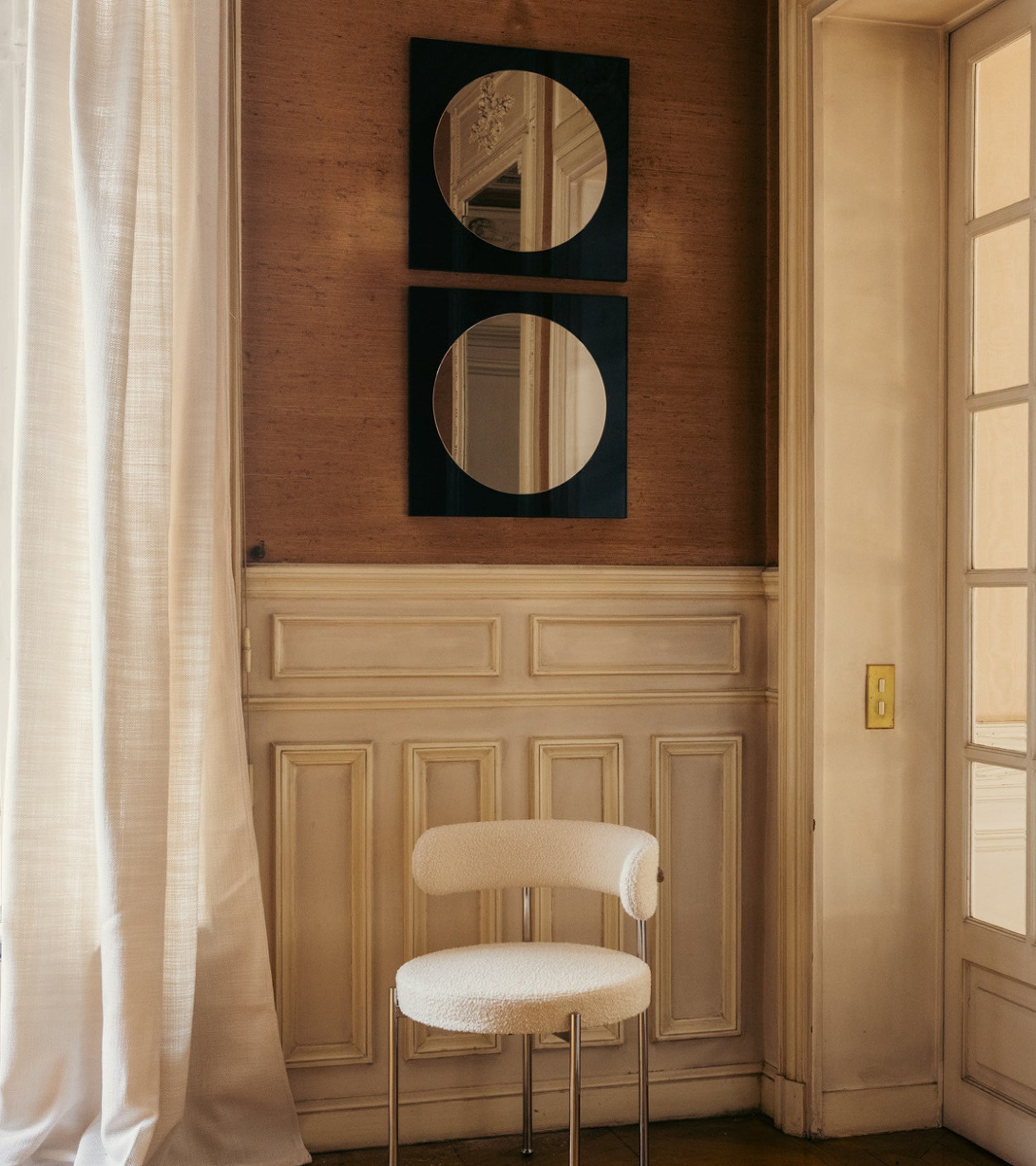 Miroir Letizia - Noir