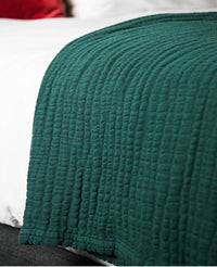 Plaid Copertina en gaze de coton - Vert sapin