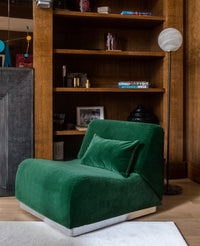Coussin Rotondo en velours - Vert Sapin