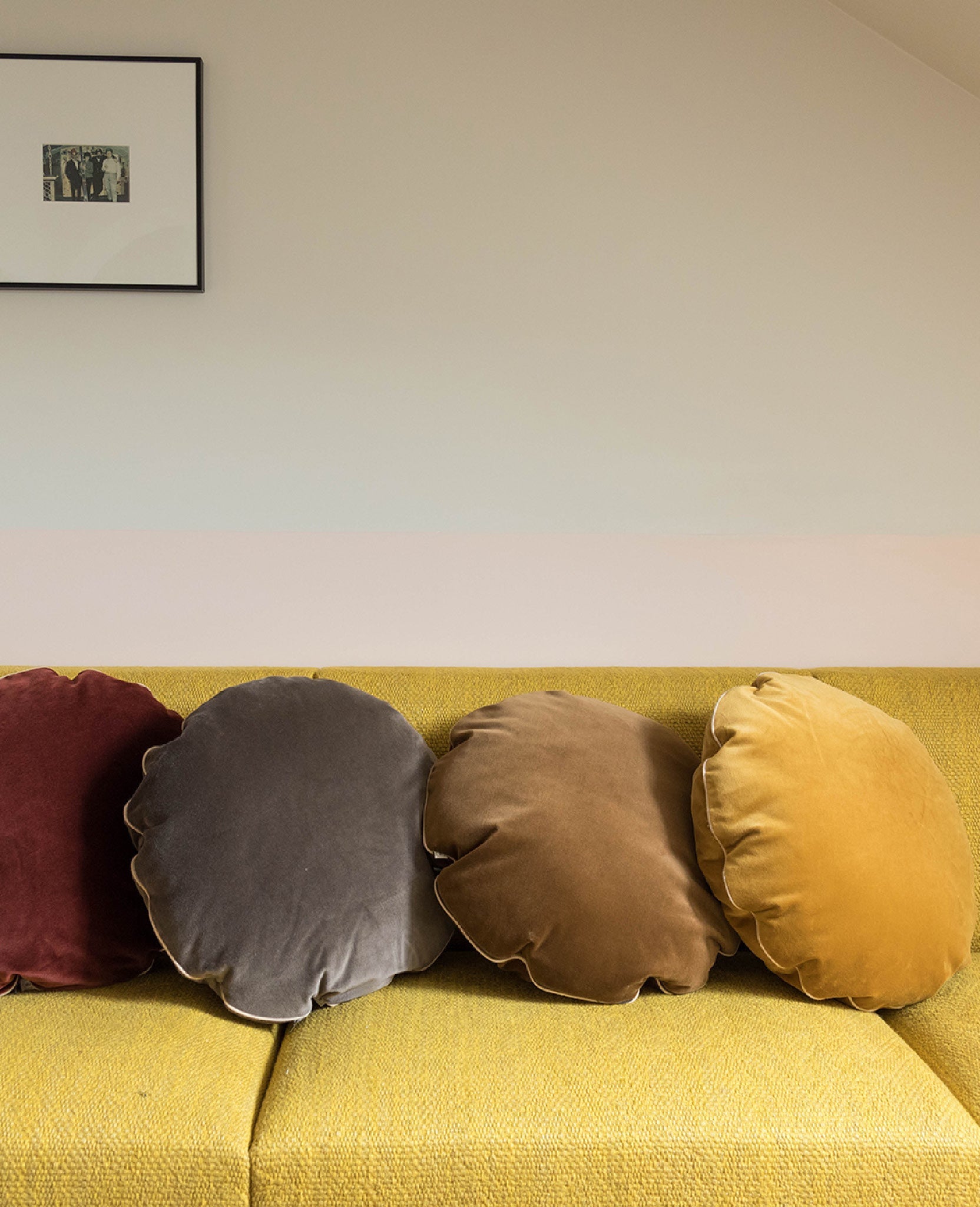 Coussin Bomboloni en velours - Cappuccino