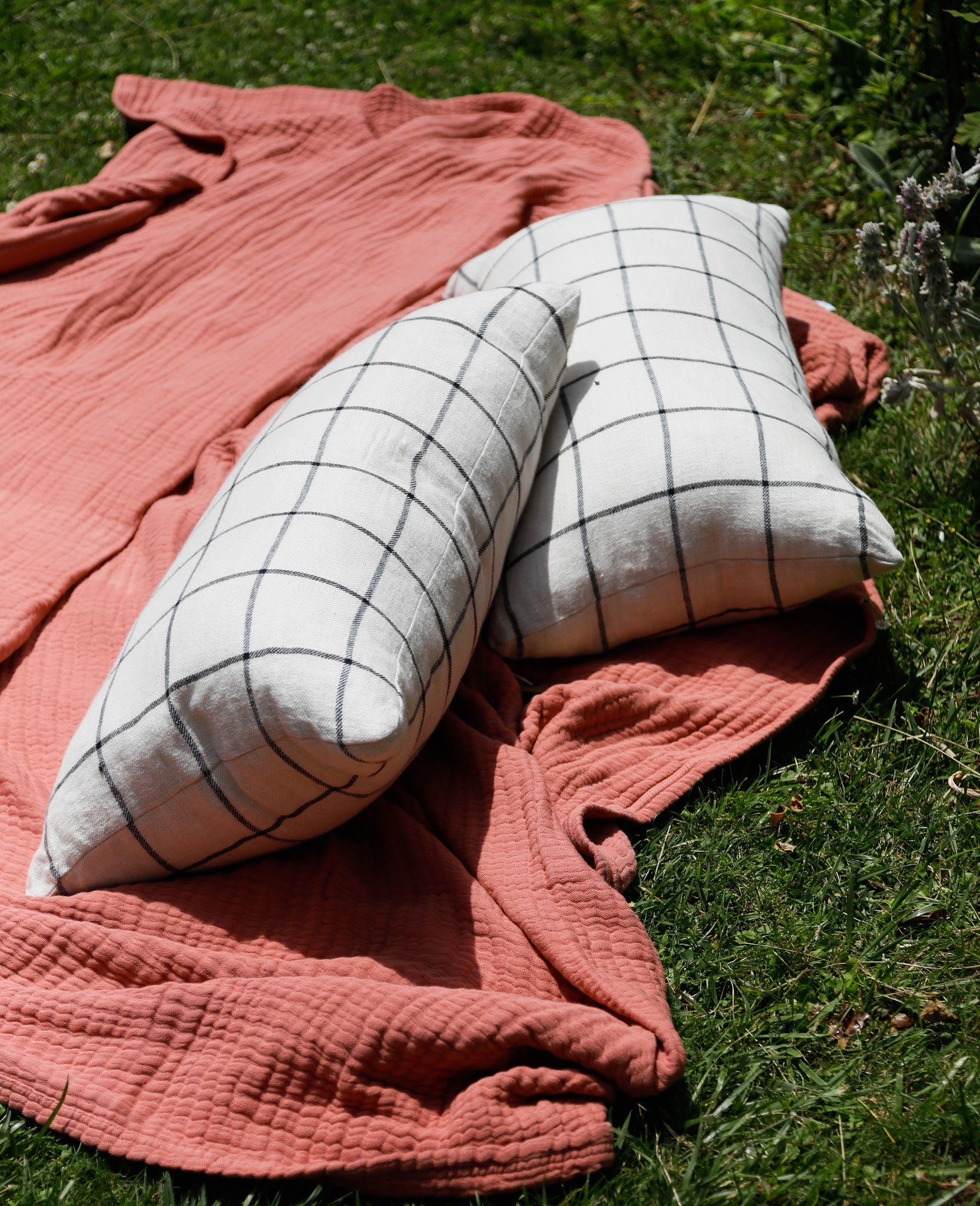 Plaid Copertina en gaze de coton - Rose