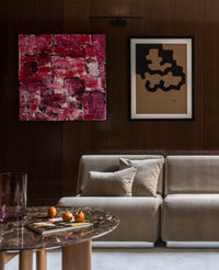 Rotondo velvet cushion - Camel