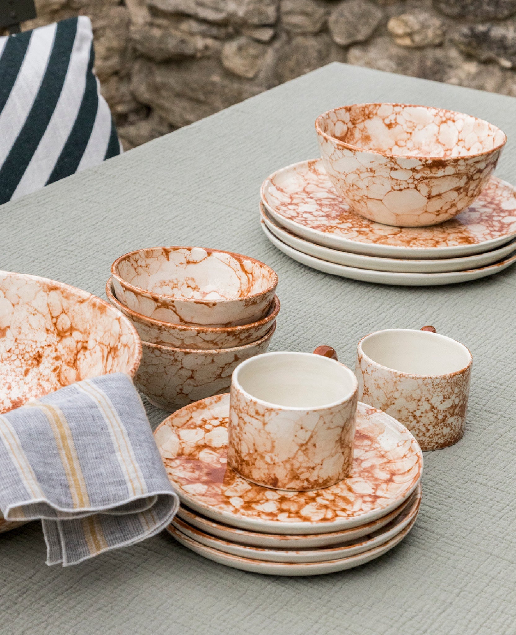 Lot de 4 assiettes à diner Bolle - Terracotta