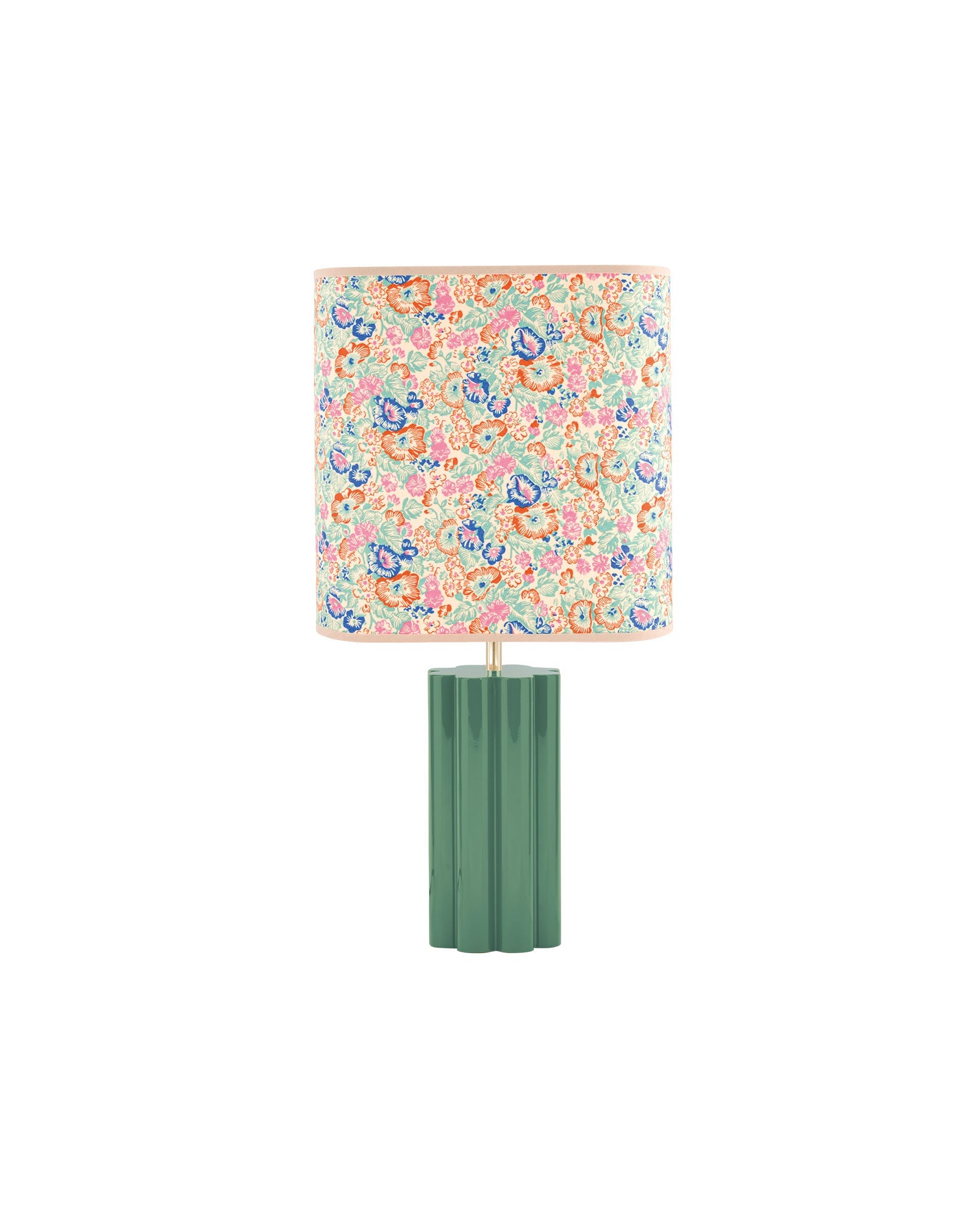 Petite lampe à poser Gioia - Vert amande et Argenté