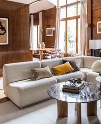 Rotondo velvet cushion - Camel
