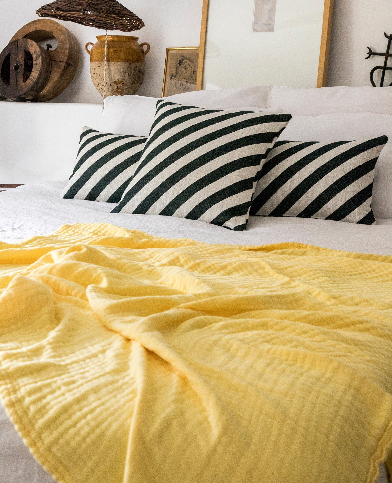Plaid Copertina en gaze de coton - Jaune