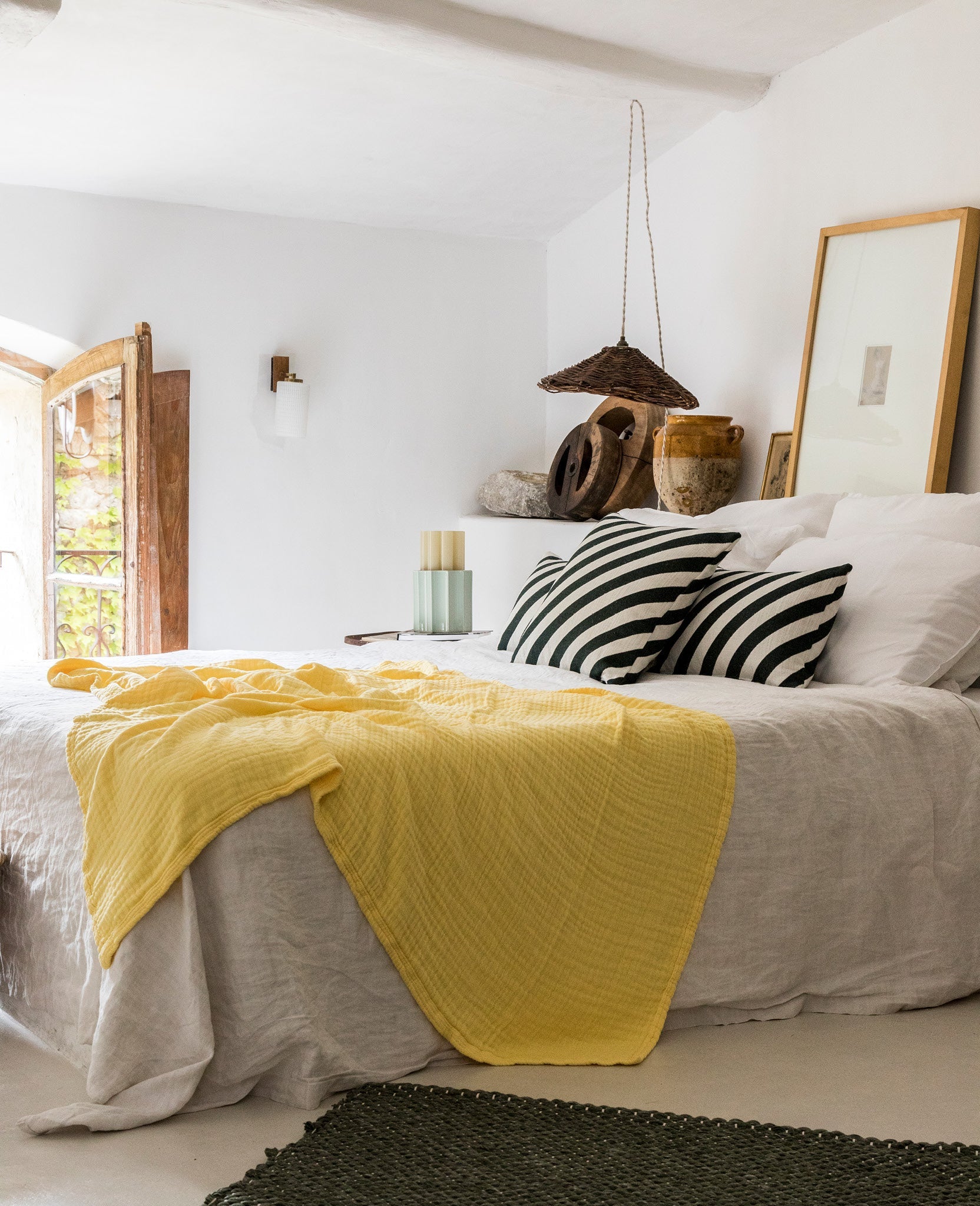 Plaid Copertina en gaze de coton - Jaune