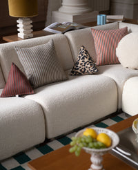 Coussin Divino en laine mélangée - Vert et Chocolat