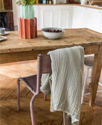 Plaid Copertina en gaze de coton - Vert d'eau