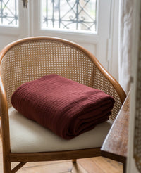 Plaid Copertina en gaze de coton - Bordeaux