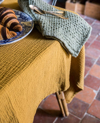 Nappe Allegra en gaze de coton - Moutarde