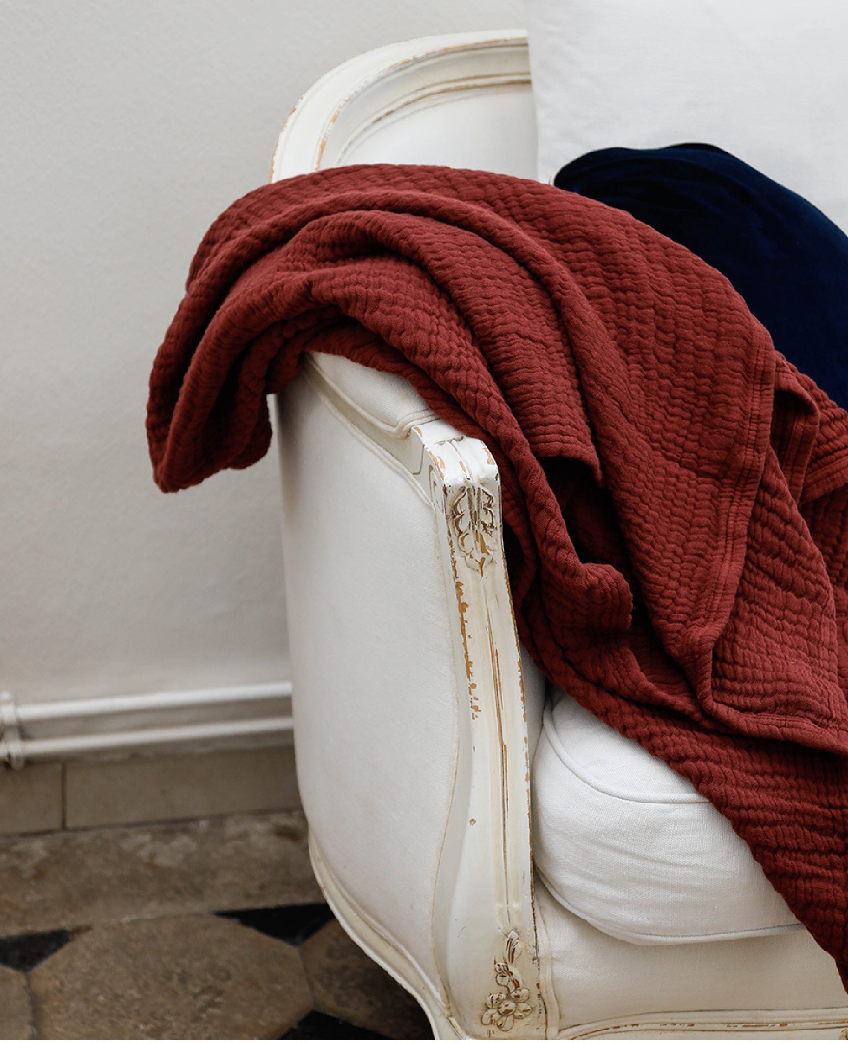 Plaid Copertina en gaze de coton - Bordeaux