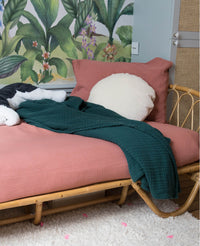Plaid Copertina en gaze de coton - Vert sapin