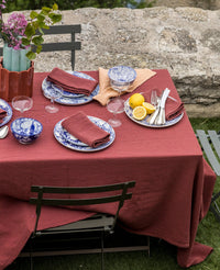 Nappe Allegra en gaze de coton - Brique