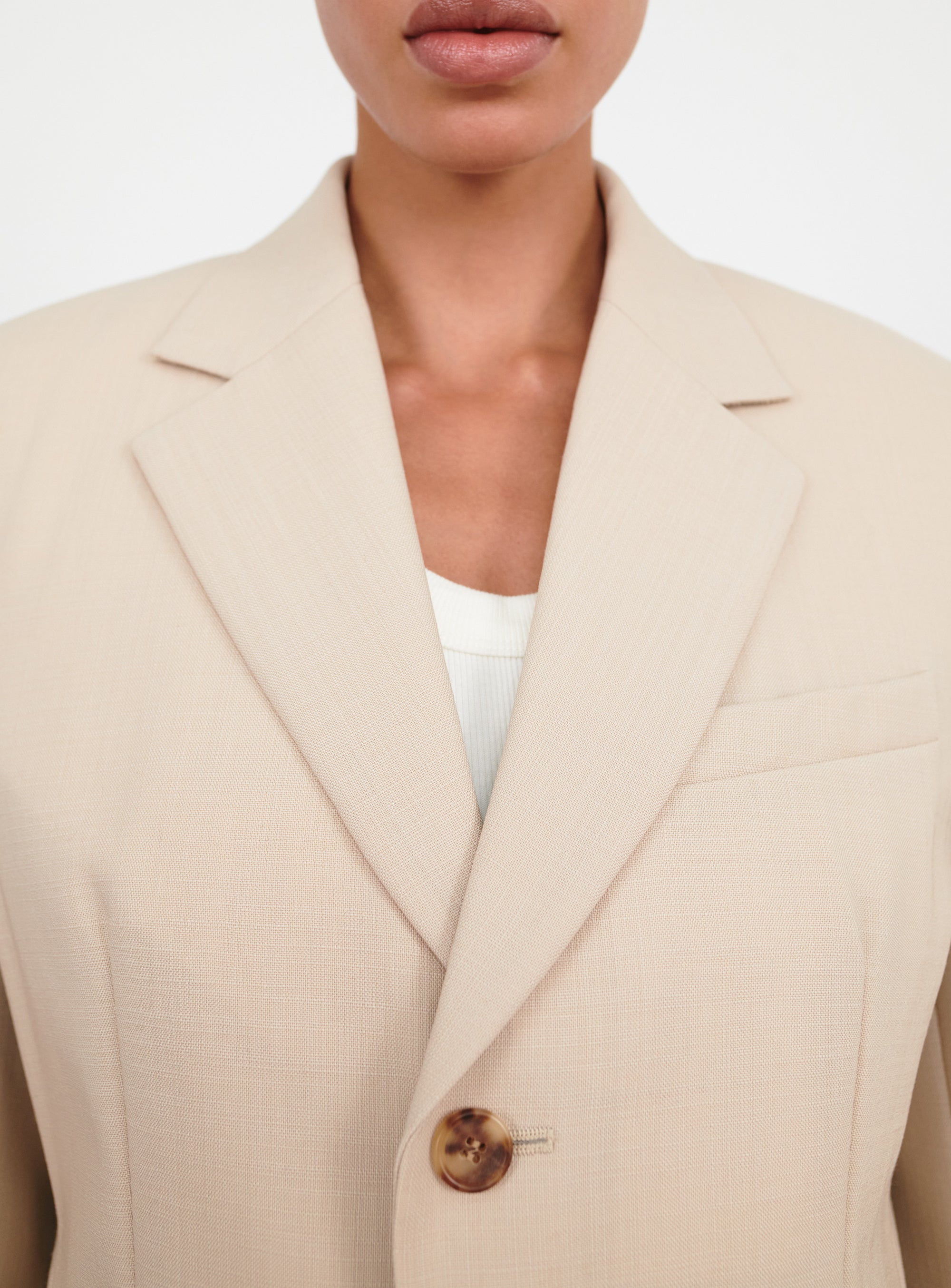 Light Longline Blazer - Sand