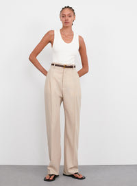Light Mid Rise Trouser - Sand